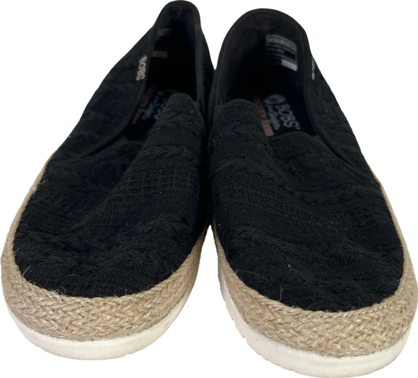 Skechers BOBS Women’s Black Flexpadrille Great Crossing Loafers - 8.5