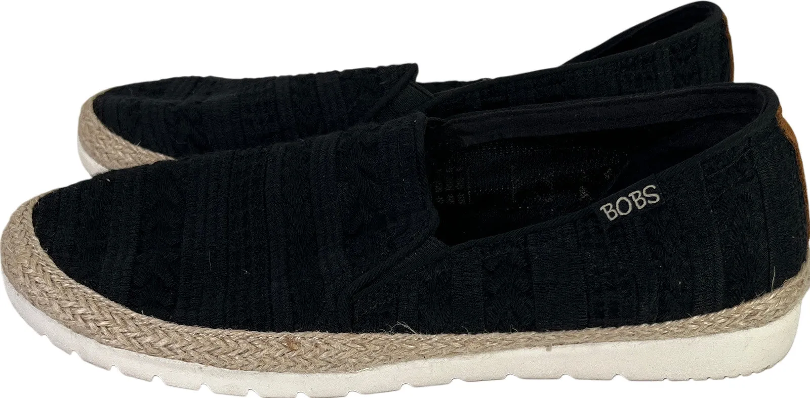 Skechers BOBS Women’s Black Flexpadrille Great Crossing Loafers - 8.5