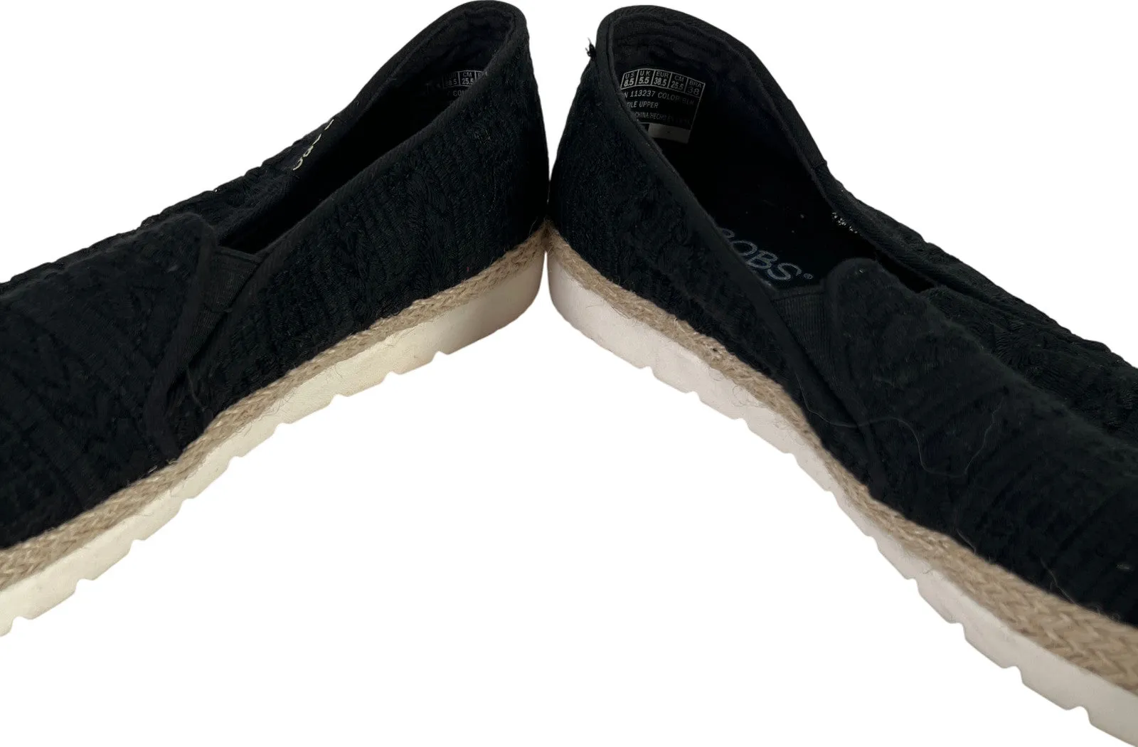 Skechers BOBS Women’s Black Flexpadrille Great Crossing Loafers - 8.5
