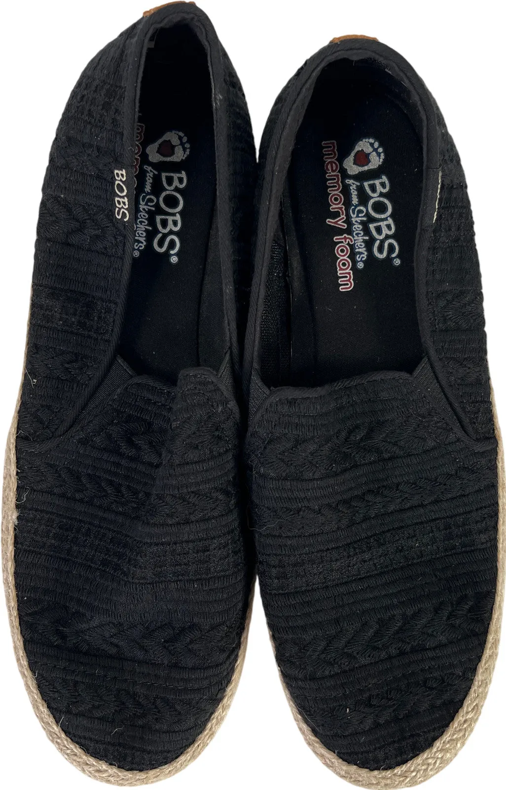 Skechers BOBS Women’s Black Flexpadrille Great Crossing Loafers - 8.5