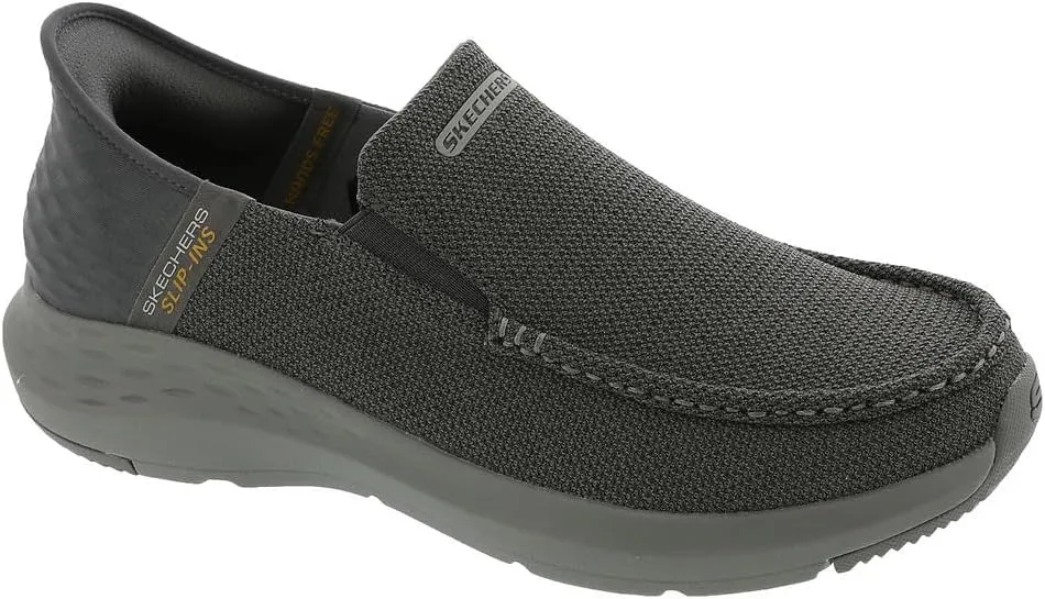 Skechers Men's Parson-Ralven 204804 Moc Toe Slip-Ins, Grey, 11.5