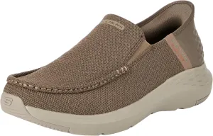 Skechers USA Men's Men's Parson-Ralven 204804 Moc Toe Slip-Ins, Taupe, 8.5