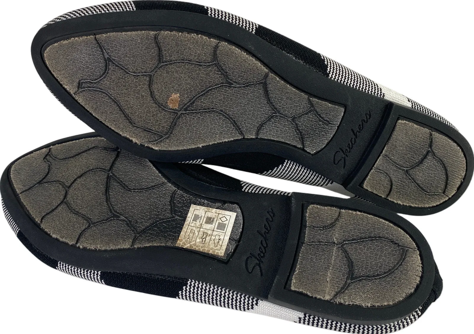 Skechers Women’s Black/White Cleo Sherlock Knit Loafer Skimmer Flats - 9.5