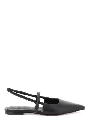 slingback ballet flats with precious strap