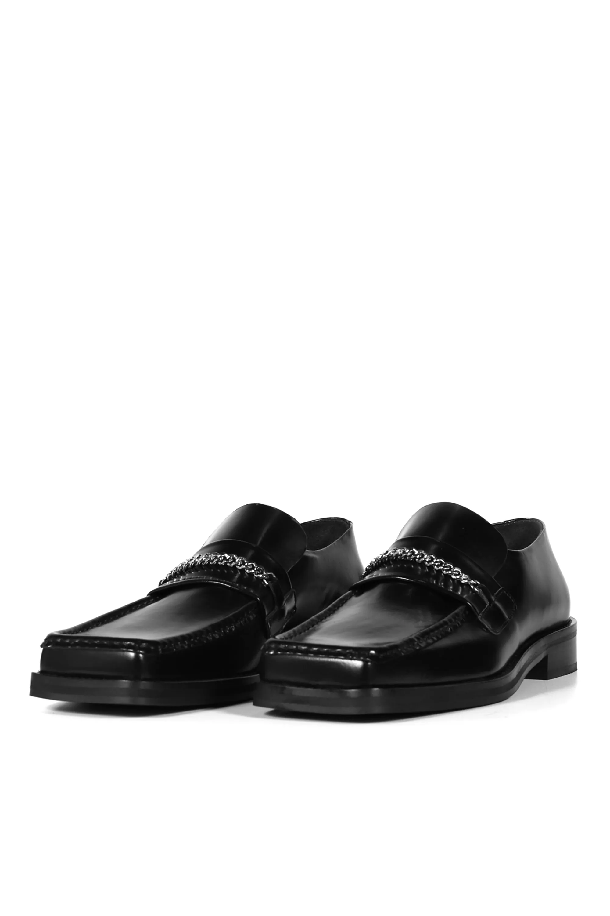 SQUARE TOE LOAFER / BLK