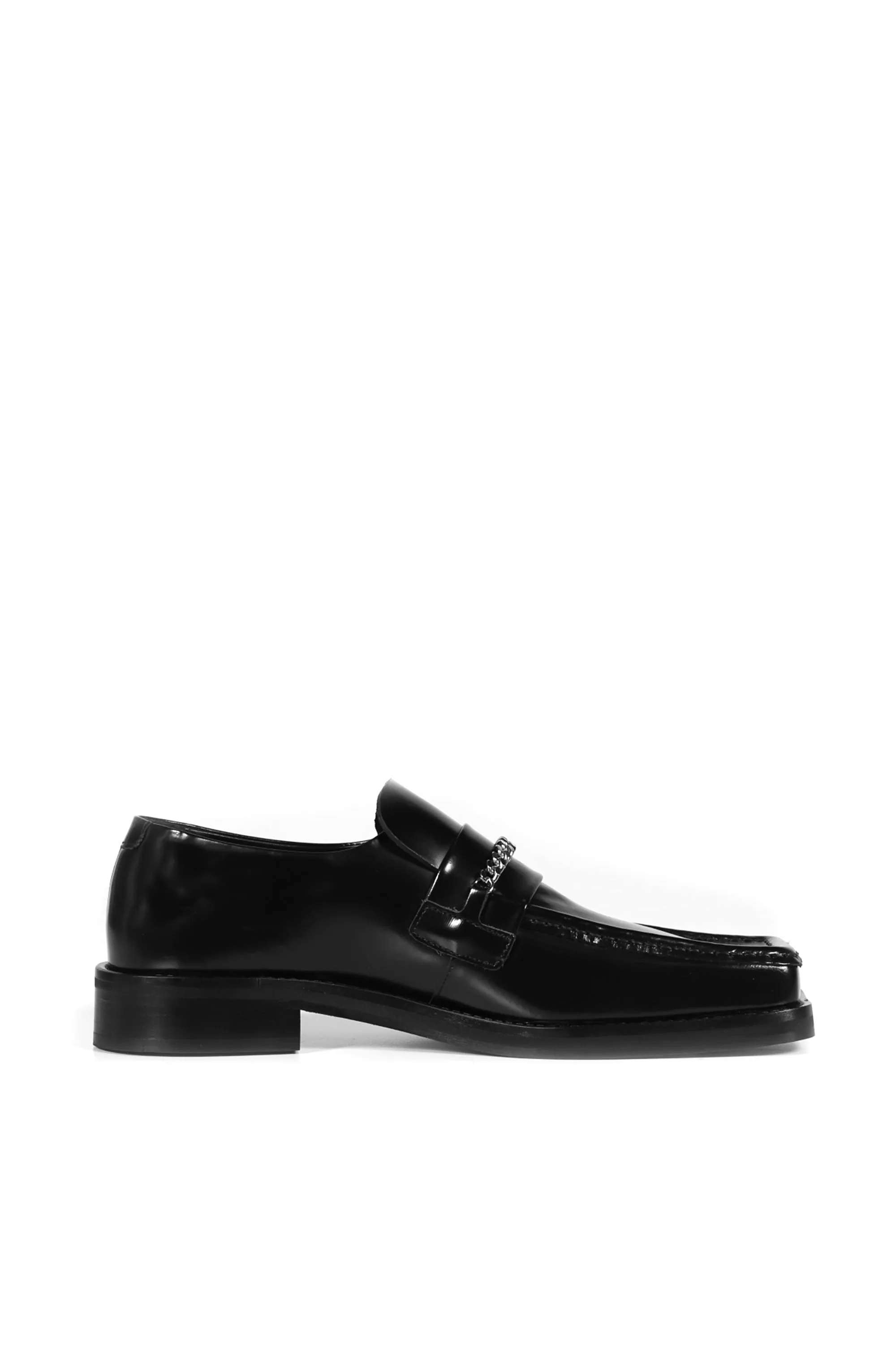 SQUARE TOE LOAFER / BLK