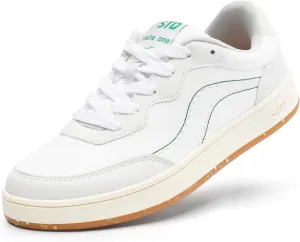 STQ Canvas Shoes for Women Lace Up Tennis Shoes Non Slip Comfortable Walking Sneakers