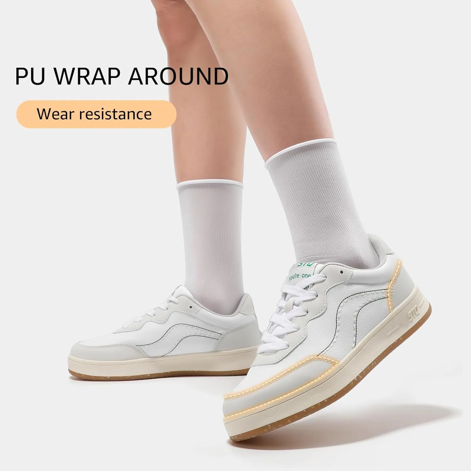 STQ Canvas Shoes for Women Lace Up Tennis Shoes Non Slip Comfortable Walking Sneakers