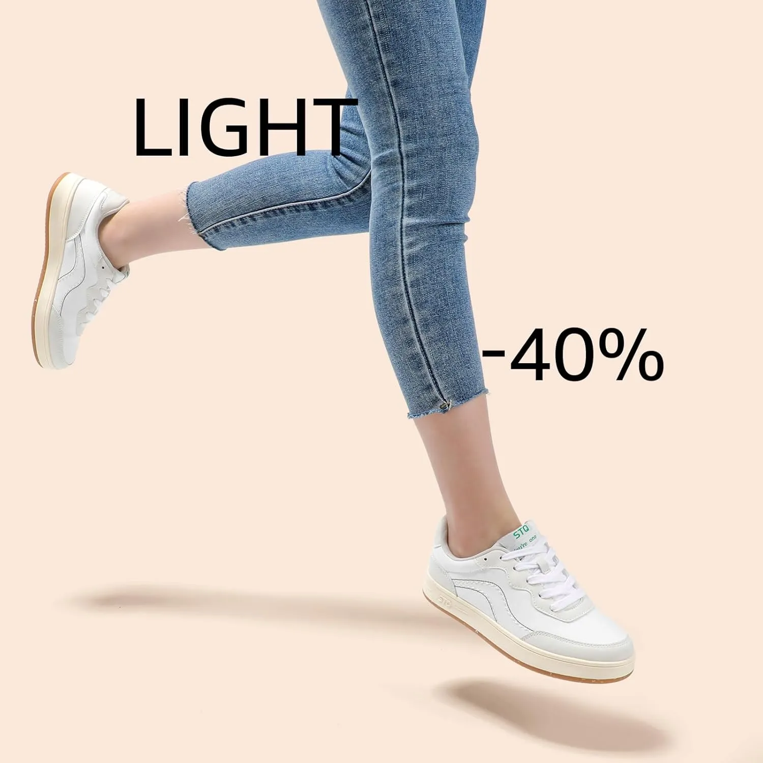STQ Canvas Shoes for Women Lace Up Tennis Shoes Non Slip Comfortable Walking Sneakers