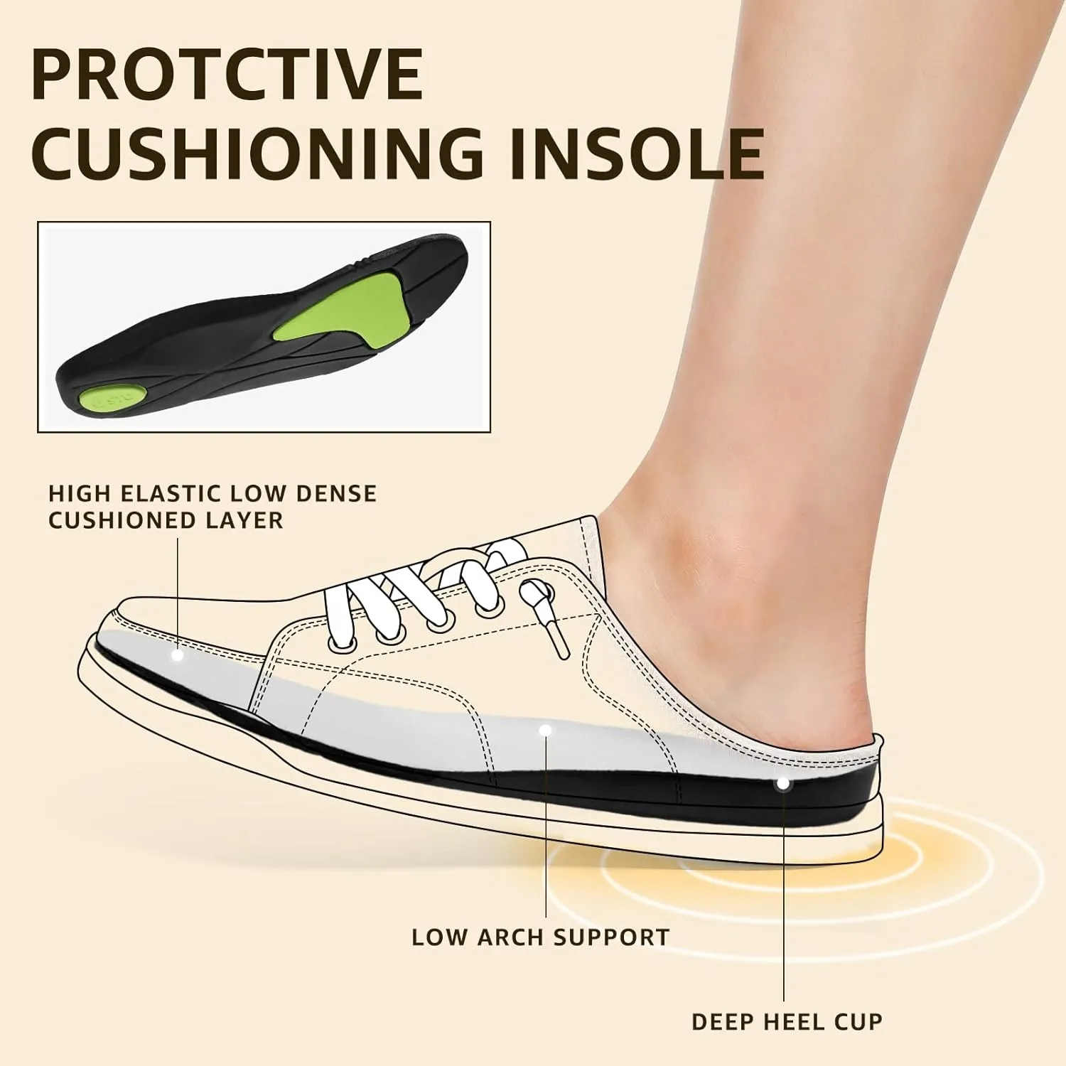 STQ Slip On Shoes Women Backless Comfort Casual Canvas Mule Sneakers Low Top Tennis Shoes, Black, Size 7.5