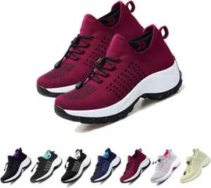 Stretch Cushion Shoes for Women,Comfort Wear Sneakers Slip-Ins Walking Shoes,for Plantar Fasciitis,for Women Arch Support