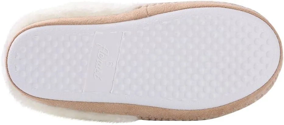 Stylish Womens Slippers - Ultra-Soft Plush Fleece Lined for Maximum Comfort, Non-Slip Sole, Indoor Use Cozy Warm House Shoes