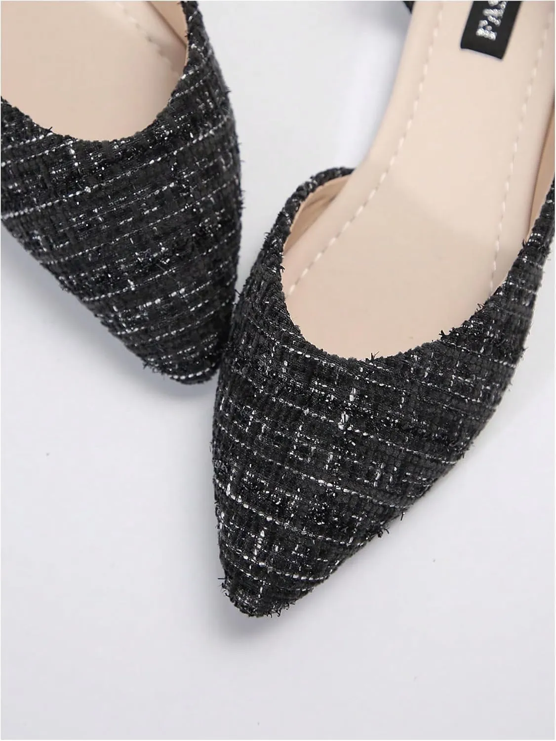 SweatyRocks Women's Pointed Fat Shoes Dressy Comfortable Office Shoes Closed Toe Sandals