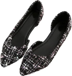SweatyRocks Women's Pointed Fat Shoes Dressy Comfortable Office Shoes Closed Toe Sandals