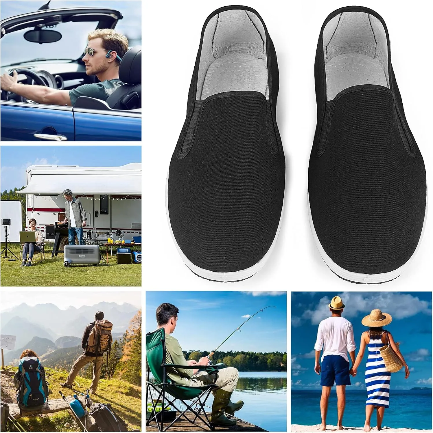 Tai Chi Shoes Fit for Kung Fu and Martial Arts, Light, Soft, and Breathable Suitable for Indoor/Outdoor Activities, Anti-Slip for Car Driving and Fishing, Black