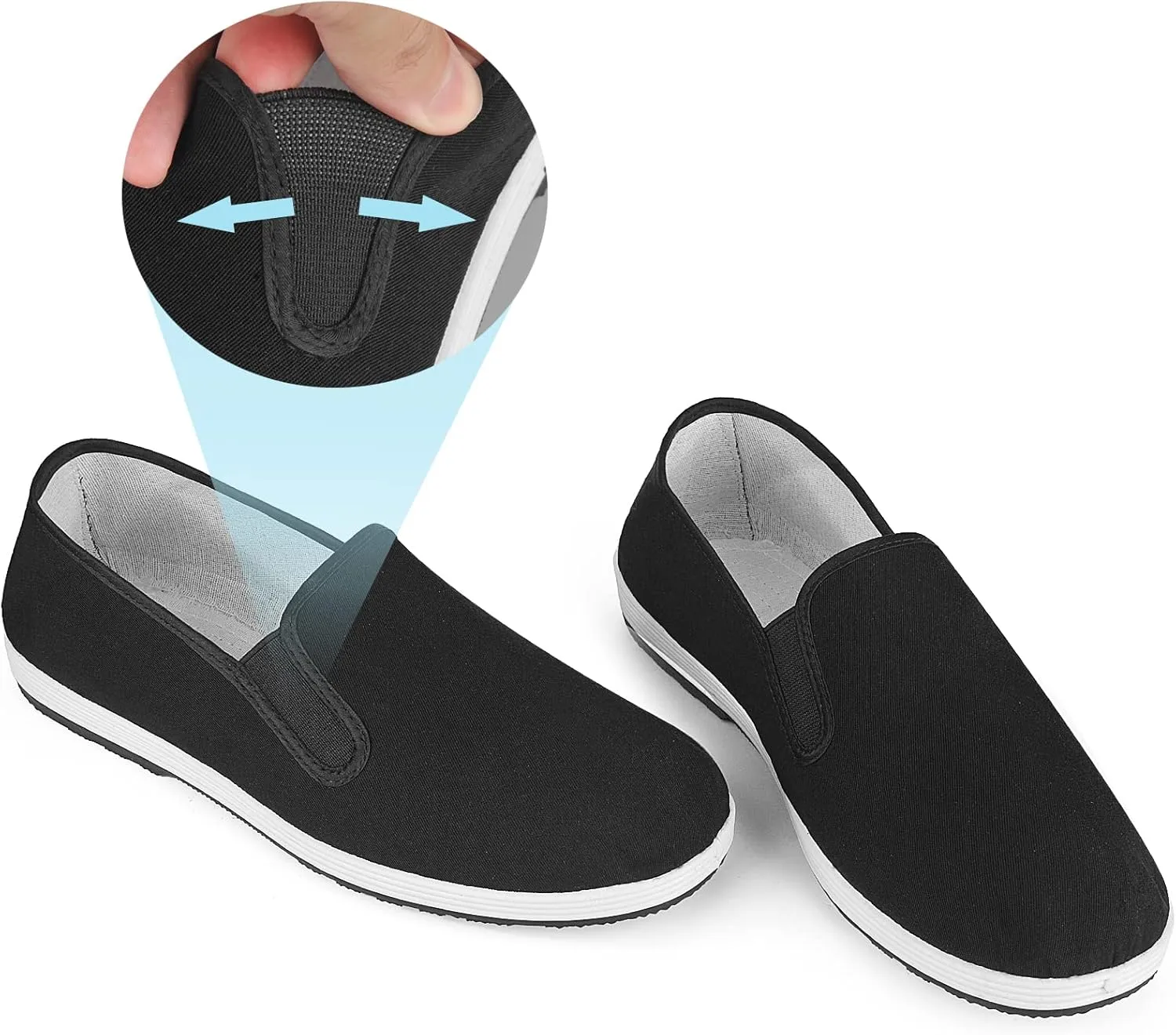 Tai Chi Shoes Fit for Kung Fu and Martial Arts, Light, Soft, and Breathable Suitable for Indoor/Outdoor Activities, Anti-Slip for Car Driving and Fishing, Black