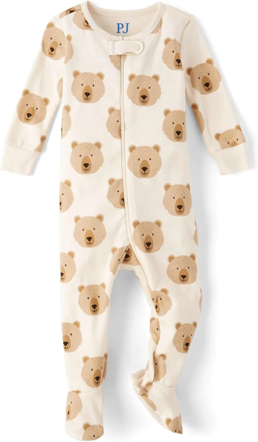 The Children's Place Unisex Baby and Toddler Long Sleeve 100% Cotton Zip-Front One Piece Footed Pajama