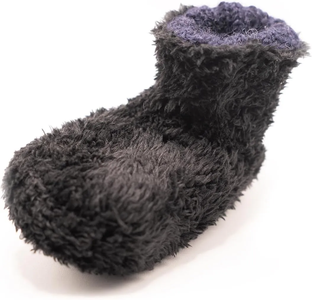 Tibetan Socks Hand Knit Wool Baby Slippers Lined in Fleece With Non Slip Soles For Boys and Girls 0-36 months