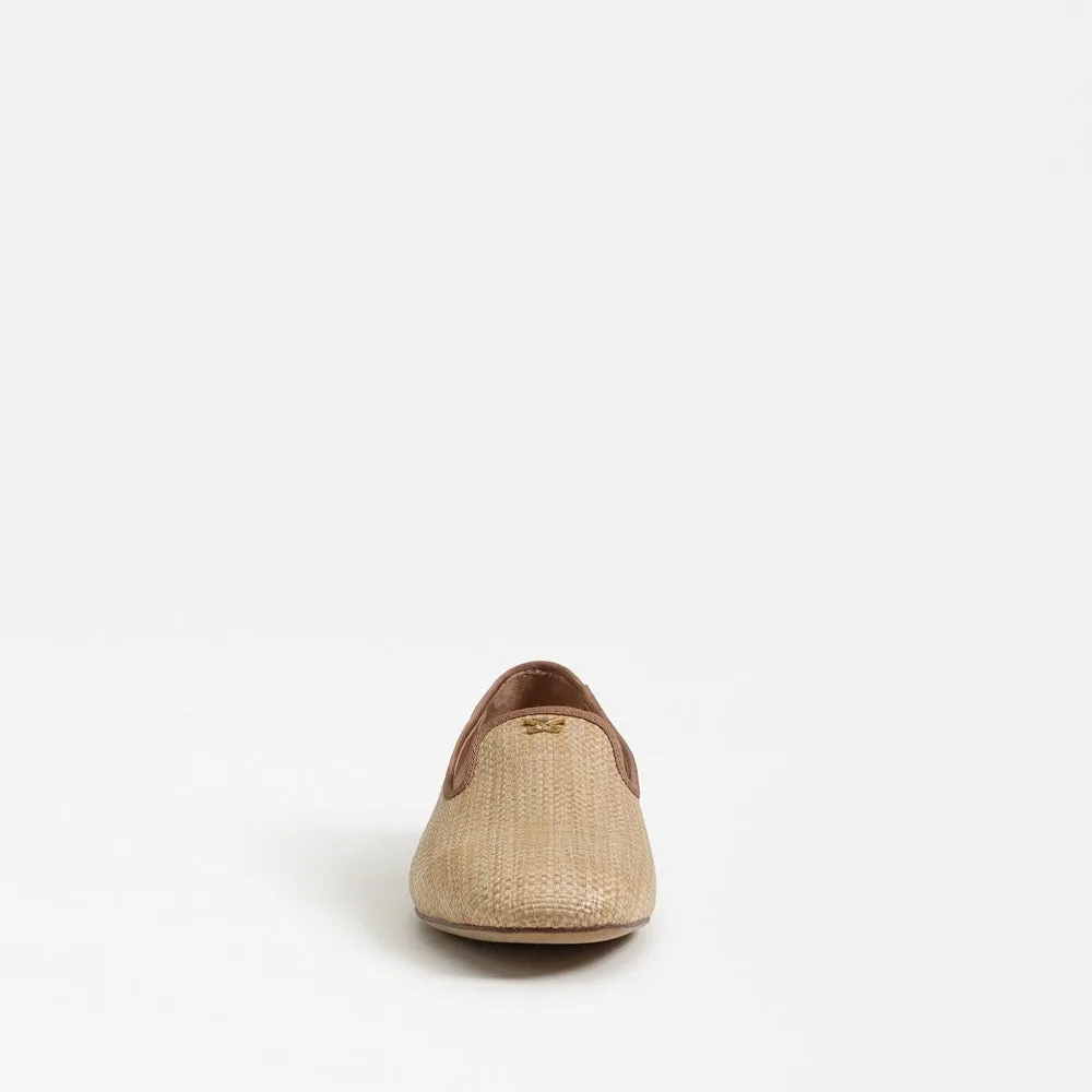 Tiffany Flat Loafer Natural Raffia