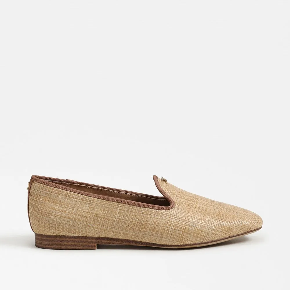 Tiffany Flat Loafer Natural Raffia