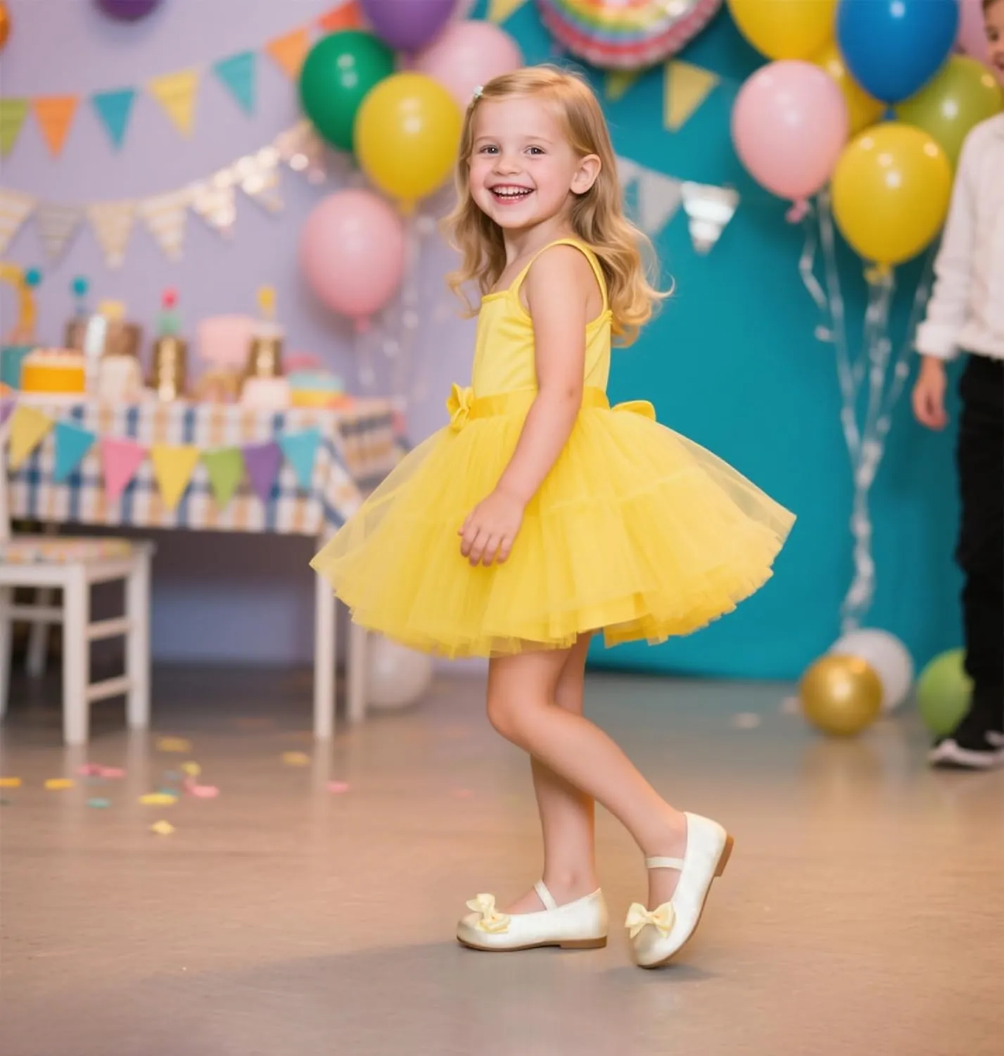 Toddler Flower Girl Dress Shoes - Little Girl Ballet Flats Bow Wedding Party