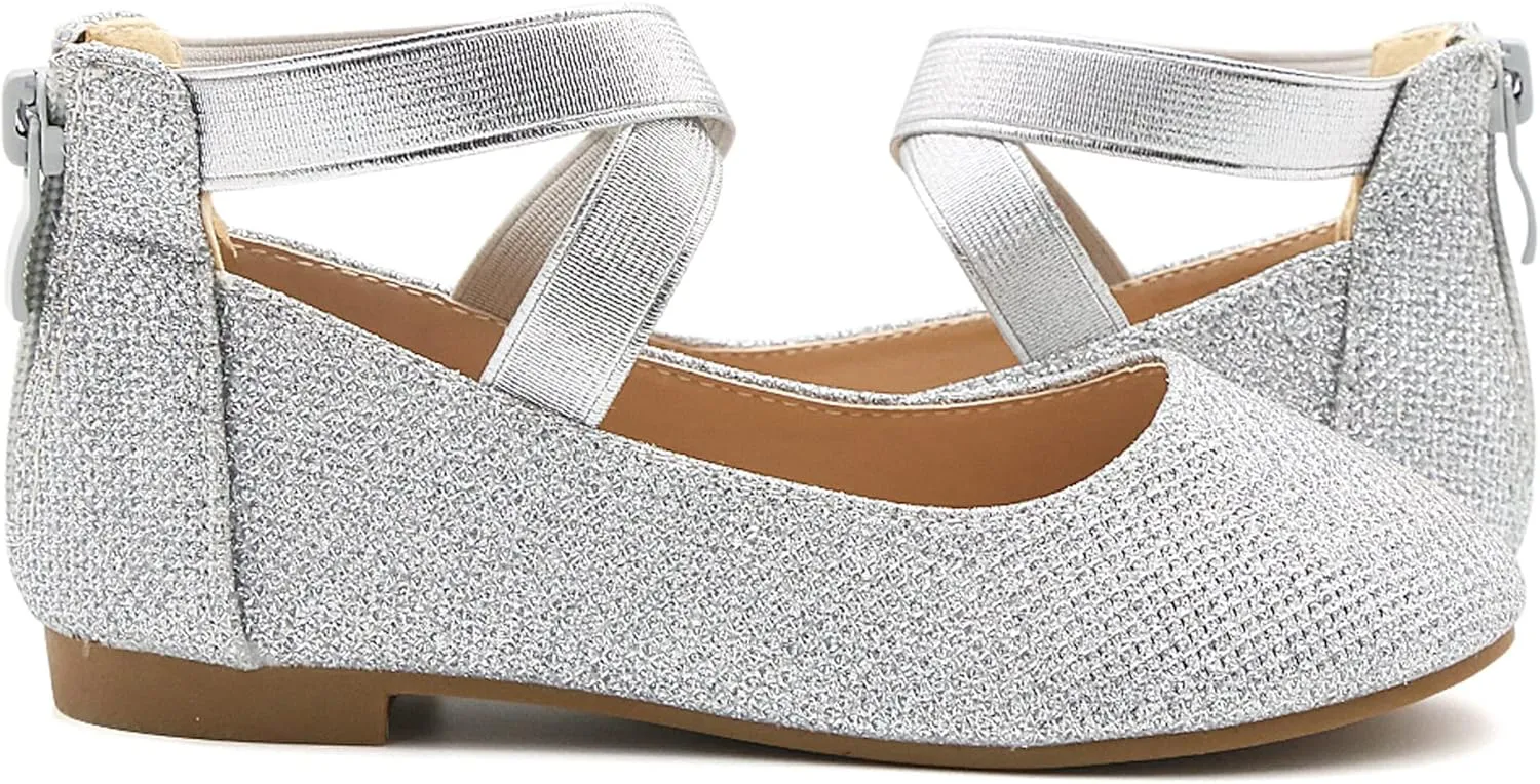 Toddler Little Girl Mary Jane Dress Shoes - Ballet Flats for Girl Party School Wedding Shoes