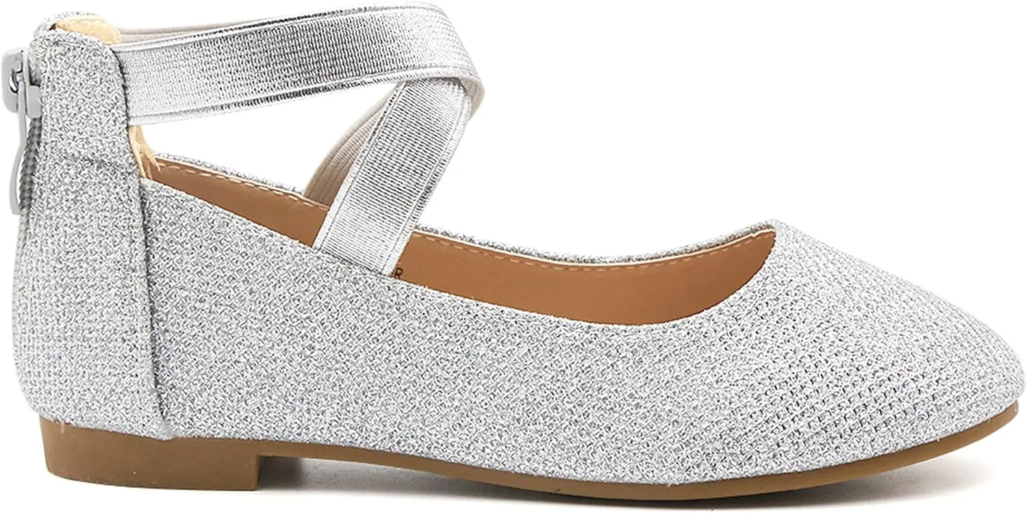 Toddler Little Girl Mary Jane Dress Shoes - Ballet Flats for Girl Party School Wedding Shoes