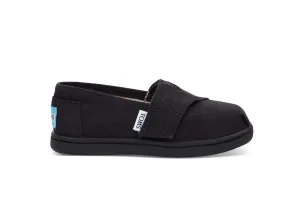 TOMS Tiny Classics 2.0 Black Canvas Slip-Ons