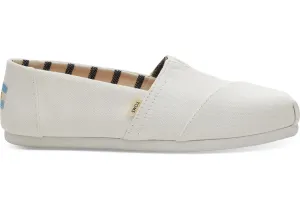 TOMS Women's Classics Venice Collection Optic White Heritage Canvas Slip-Ons