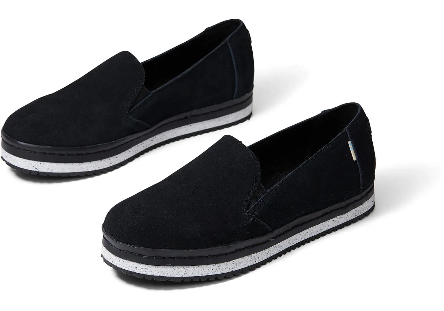 TOMS Women's Palma Wrap Black Suede Slip-Ons