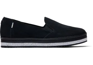 TOMS Women's Palma Wrap Black Suede Slip-Ons