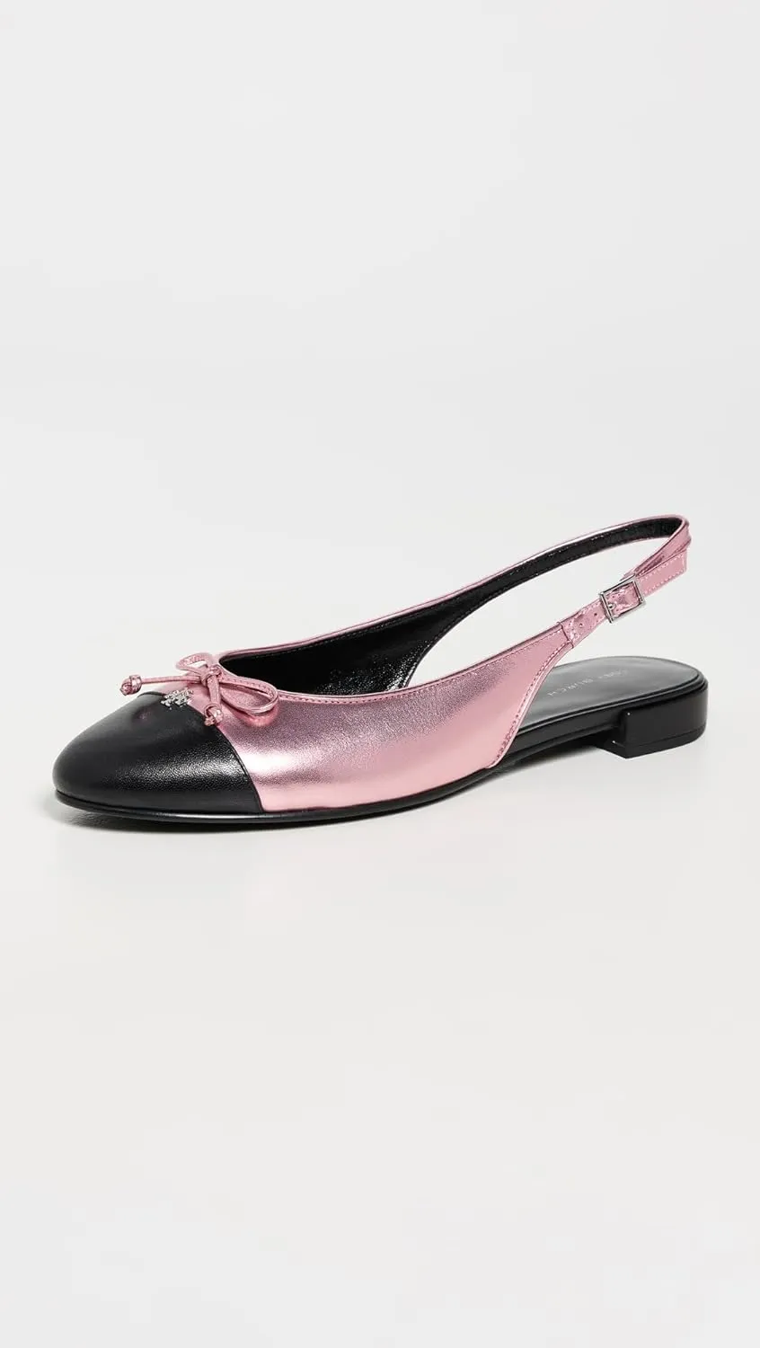 Tory Burch Women's Cap Toe Slingback Ballet Flats