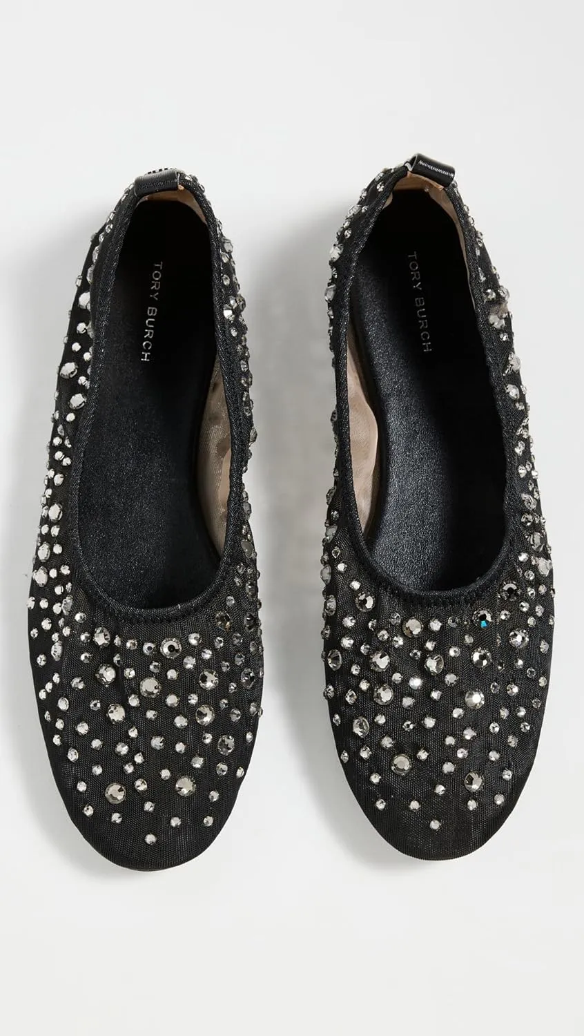 Tory Burch Women's Eddie Crystal Ballet Flats 2.0