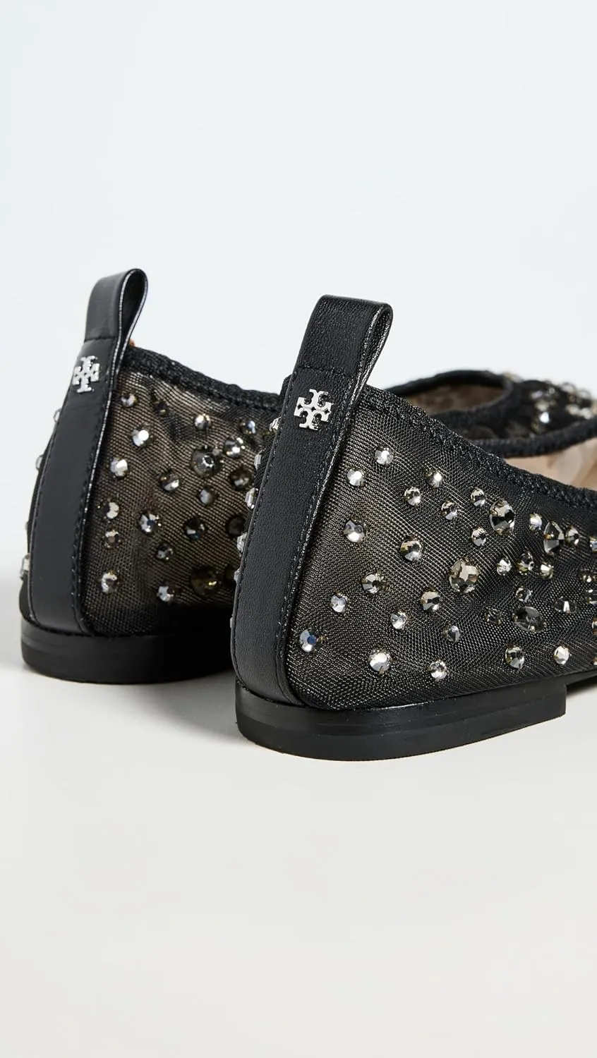 Tory Burch Women's Eddie Crystal Ballet Flats 2.0