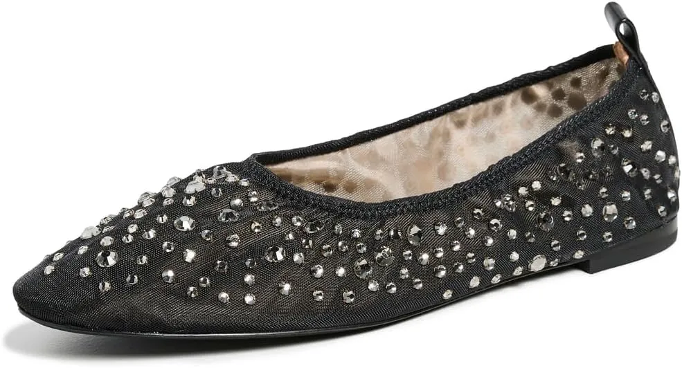 Tory Burch Women's Eddie Crystal Ballet Flats 2.0