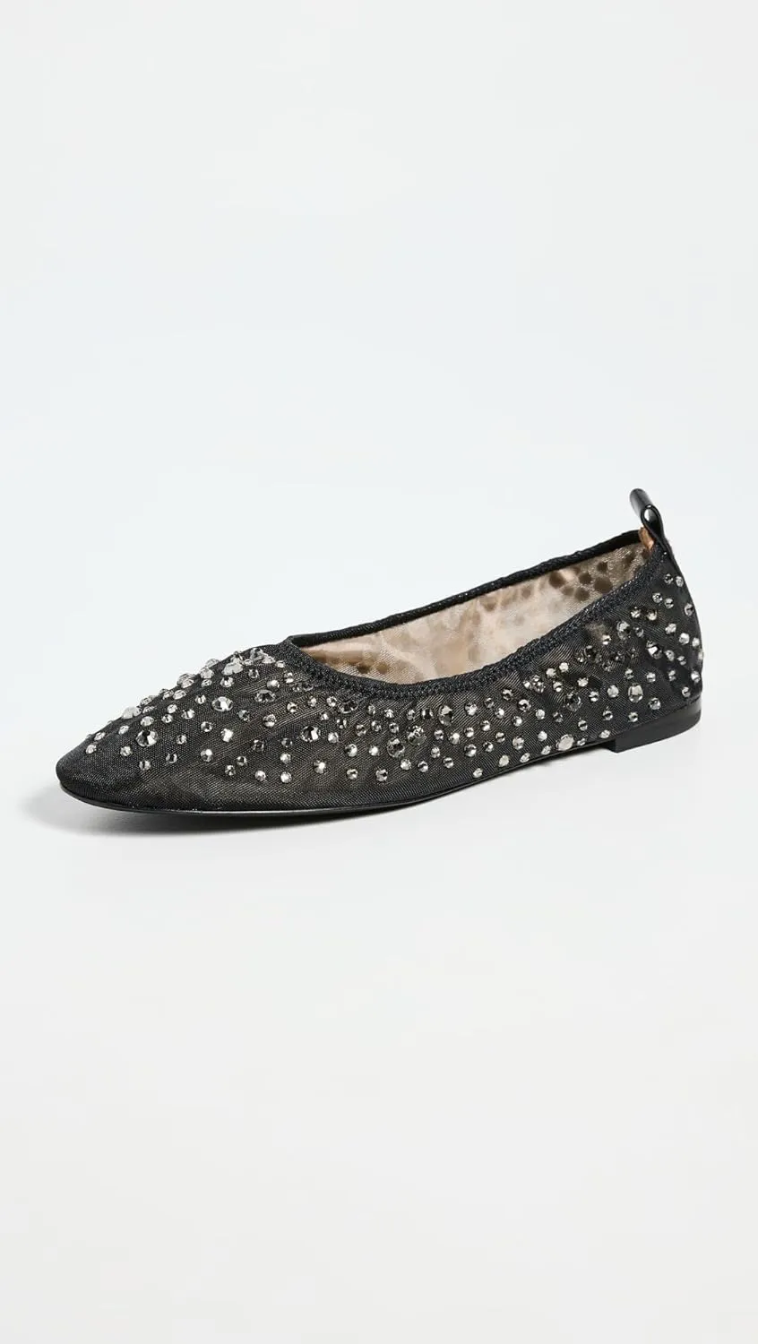 Tory Burch Women's Eddie Crystal Ballet Flats 2.0