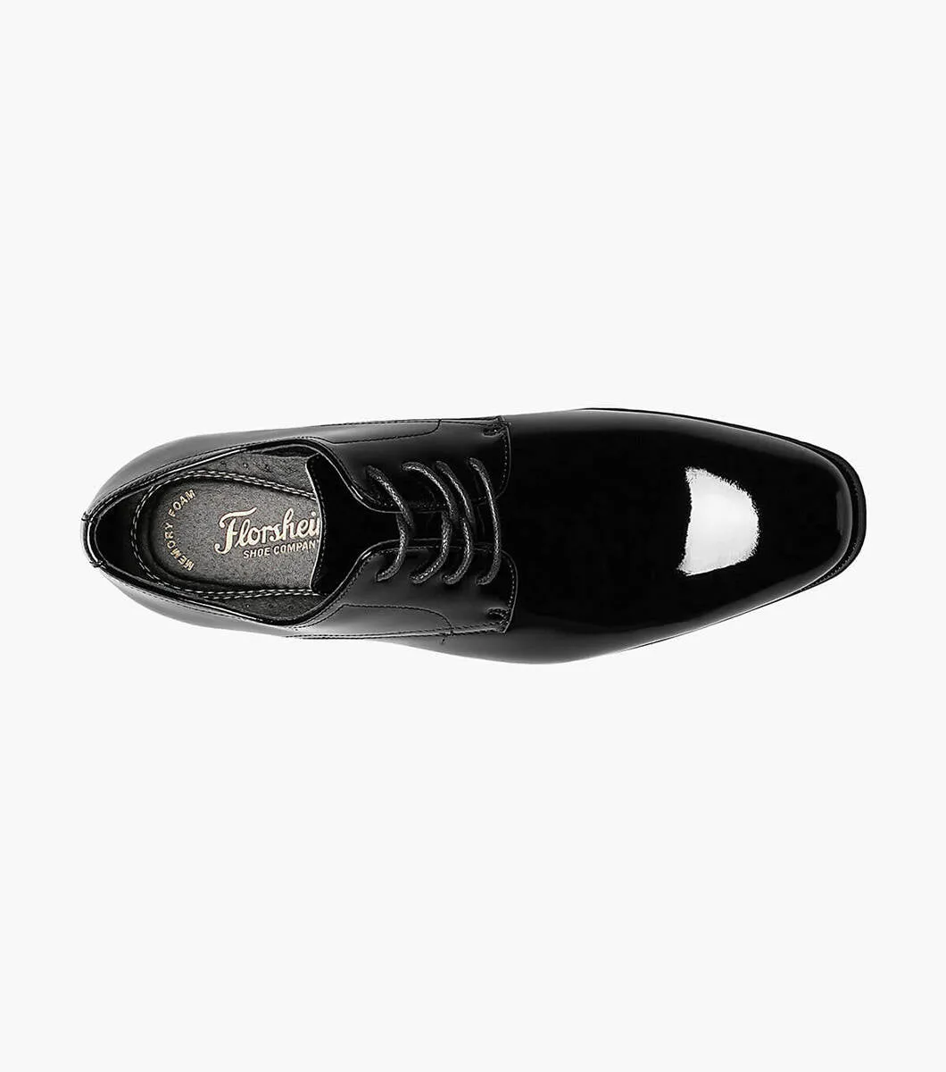 Tux Plain Toe Oxford-Black Patent | Florsheim
