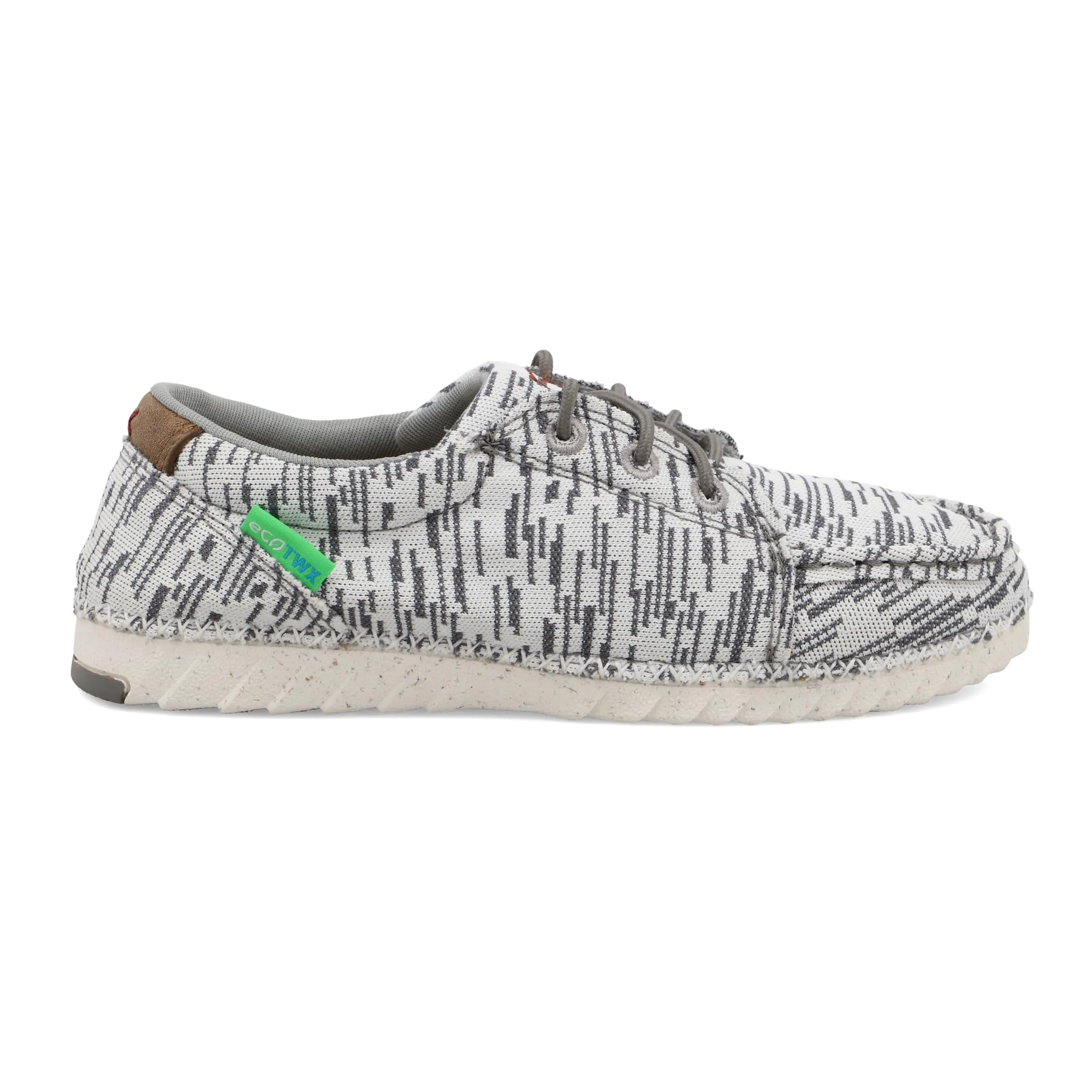 Twisted X Kid's Zero-X, Moc Toe with Zero-X, White & Grey, 1 M