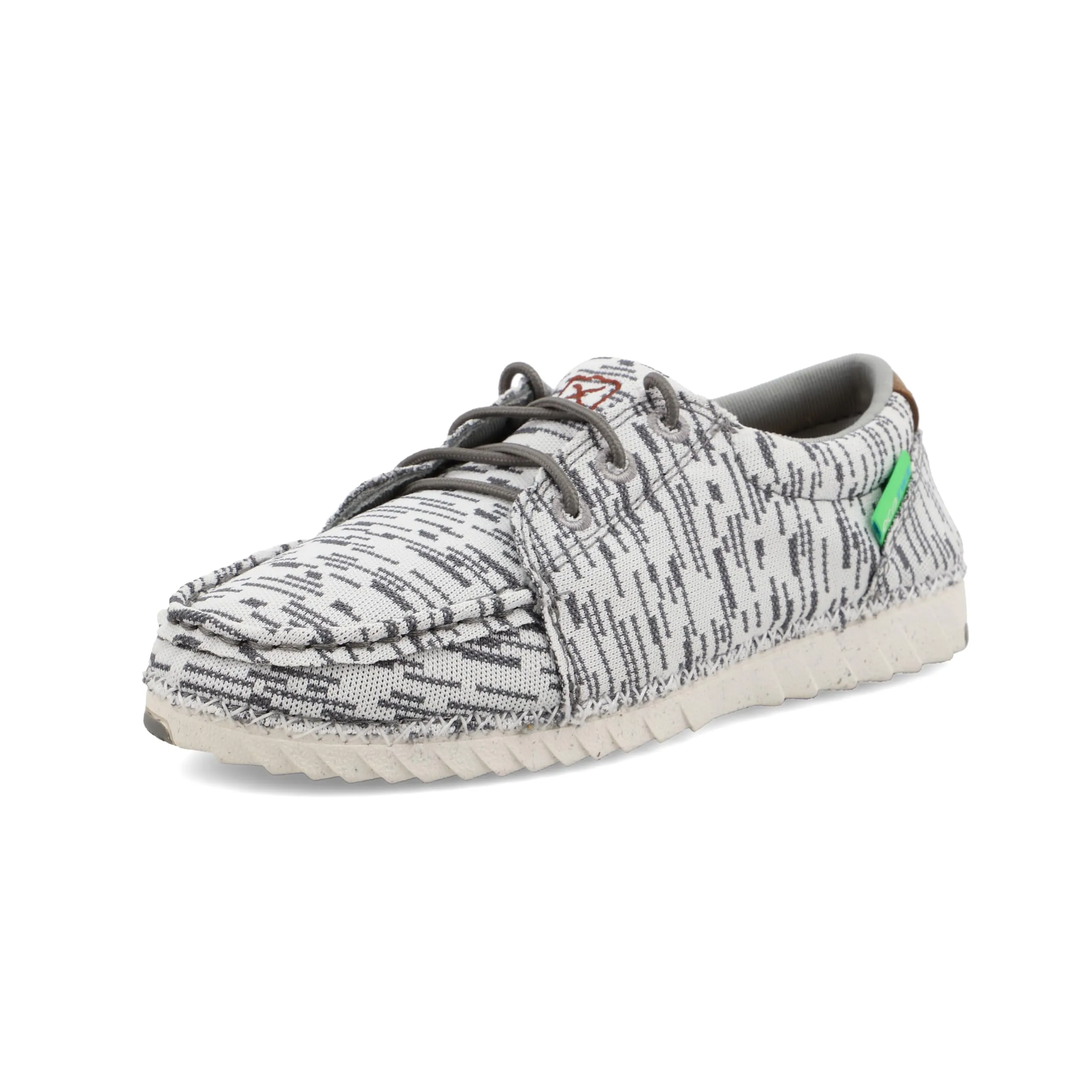Twisted X Kid's Zero-X, Moc Toe with Zero-X, White & Grey, 1 M