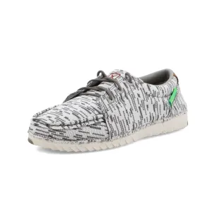 Twisted X Kid's Zero-X, Moc Toe with Zero-X, White & Grey, 1 M