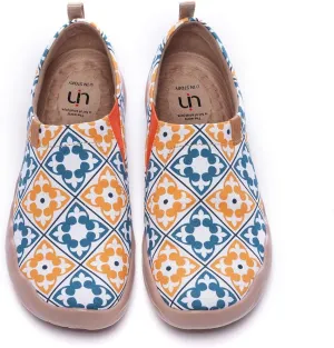 UIN Women's Canvas Slip Ons Travel Shoes Fashion Painted Comfortable Walking Sneakers Art Steps (40)