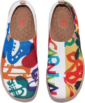 UIN Women's Slip Ons Lightweight Sneaker Walking Casual Knit Loafers Comfortable Art Painted Travel Shoes Toledo Meet You at Heart (8)