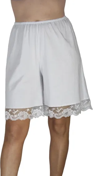 Underworks Pettipants Cotton Knit Culotte Slip Bloomers Split Skirt 9-inch Inseam