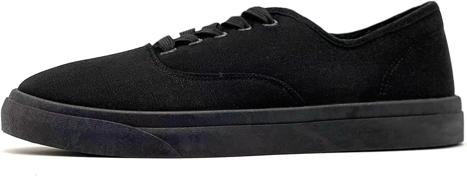 Unisex Low Top Canvas Shoes, Lace-up Canvas Sneakers, Womens Canvas Slip On Shoes, Casual Tennis Shoes for Men - Multiple Colors - Full Size
