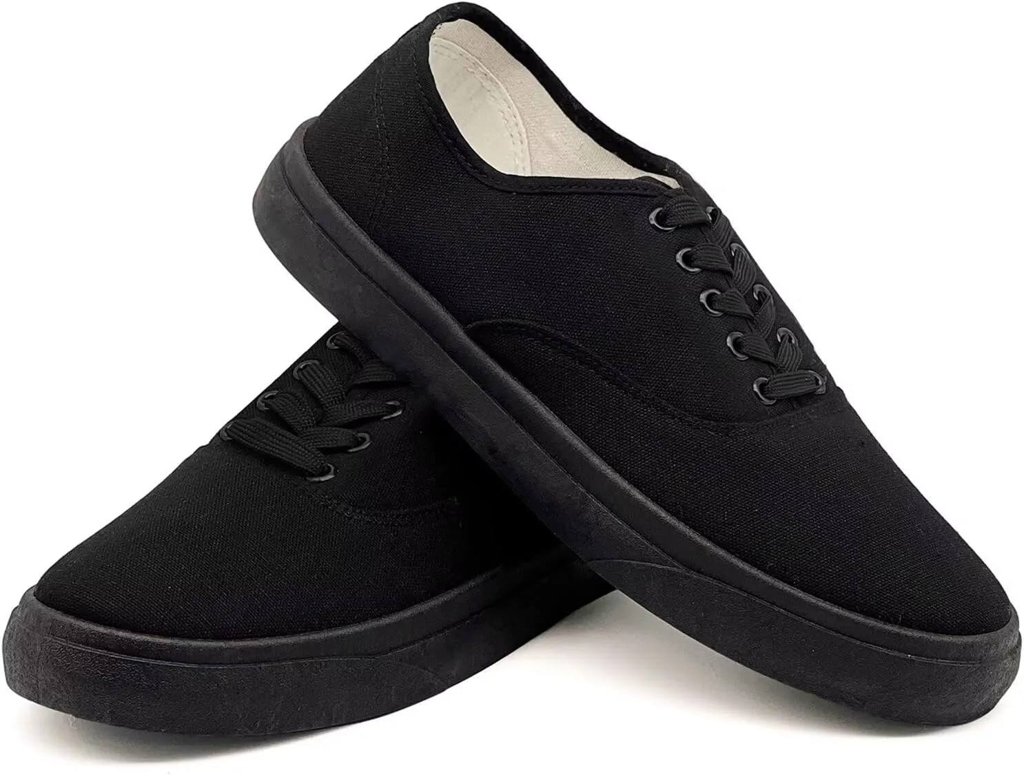Unisex Low Top Canvas Shoes, Lace-up Canvas Sneakers, Womens Canvas Slip On Shoes, Casual Tennis Shoes for Men - Multiple Colors - Full Size