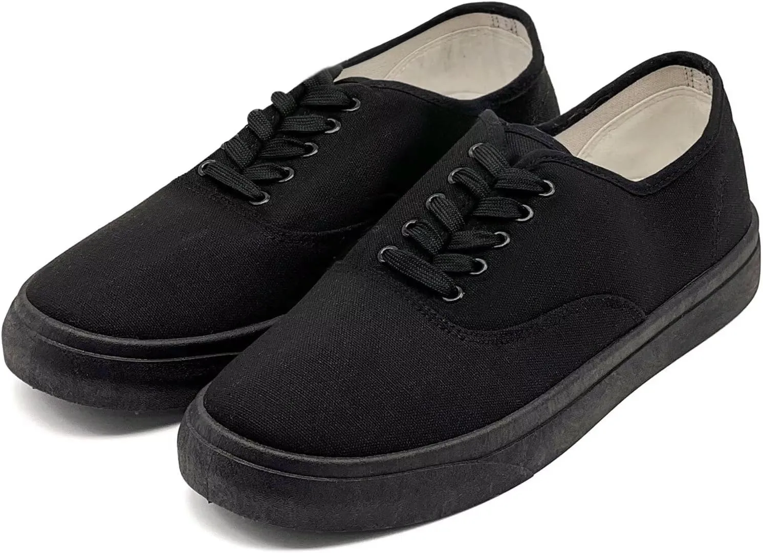 Unisex Low Top Canvas Shoes, Lace-up Canvas Sneakers, Womens Canvas Slip On Shoes, Casual Tennis Shoes for Men - Multiple Colors - Full Size