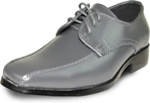 VANGELO Men Dress Shoe TAB and Tux Oxford Formal Tuxedo for Prom Wedding Uniform Medium and Wide Width Black Grey Ivory White Patent