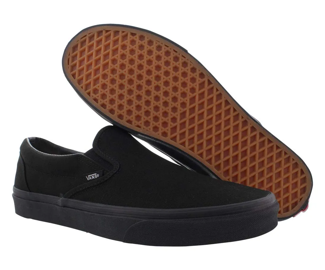 Vans Adult Slip on Black/Black Canvas Size : 11