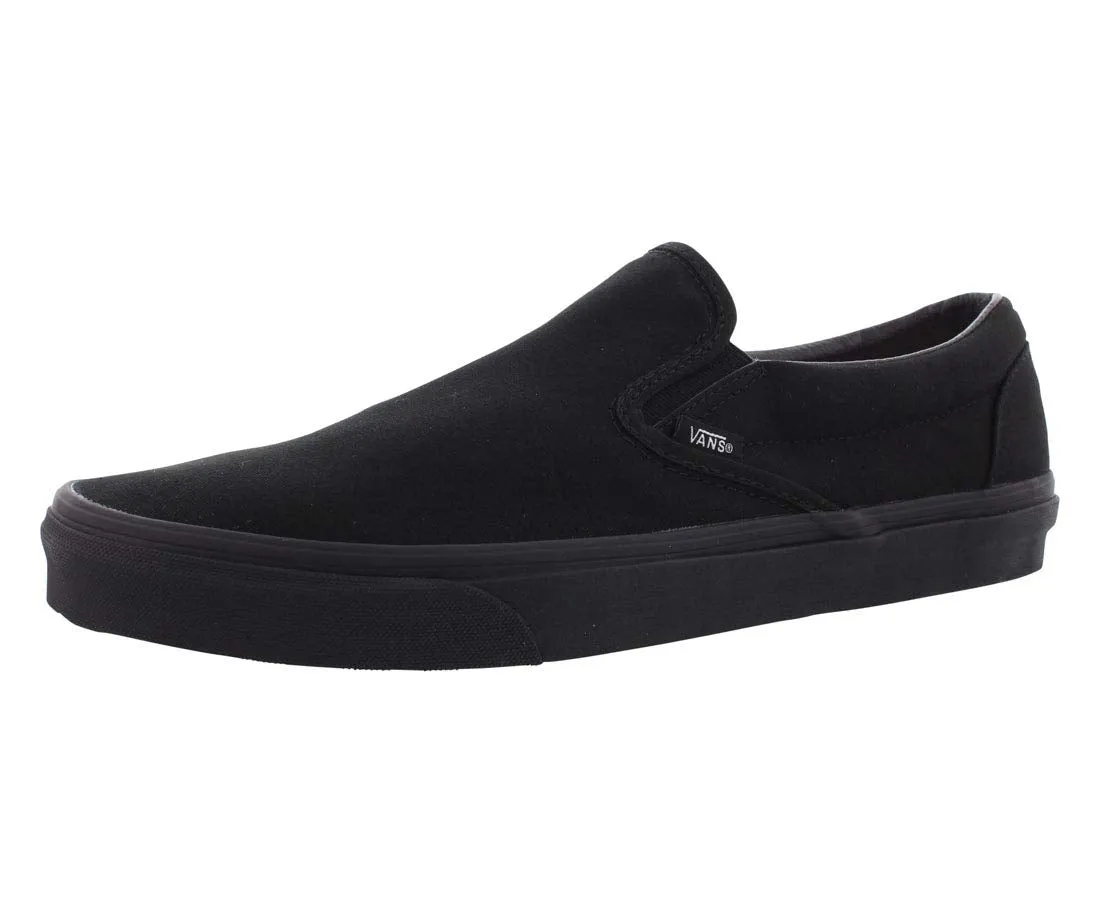 Vans Adult Slip on Black/Black Canvas Size : 11