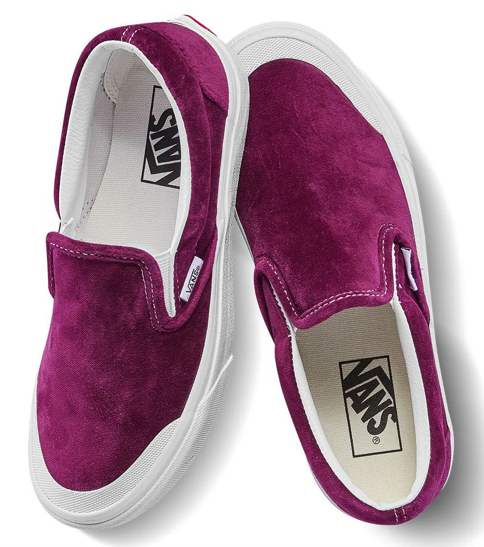 Vans Classic Slip-On TC Velvet Beet Red/White